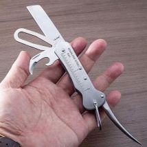 Multifunktionales Klappmesser, Klinge aus Edelstahl, tragbares Express-Unbox-Messer für Reisen, Camping und Angeln, EDC-Werkzeuge