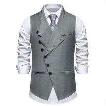 Neue männer Anzug Westen Mode Smart Casual Formale Kleid Weste Für Hochzeit Westen Männer Einfarbig Ärmellose Party Weste mann
