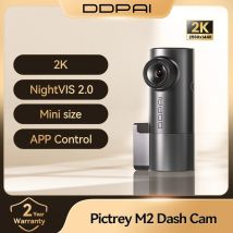 Dash Cam Pictrey M2 2K con visione notturna 330 °   Monitor di parcheggio 24 ore con controllo vocale intelligente DVR per auto ruotabile