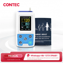 Monitor ciśnienia krwi na ramieniu, ambulansowy, 24-godzinny, NIBP Holter CONTEC ABPM50+, dla dorosłych, dzieci, dużych rozmiarów, 3 mankiety, darmowe oprogramowanie PC