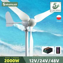 2000w 2kw Horizontale Wind Turbine Generator 12V 24V 48V Freie Energie Starke Leistung Magnetische Dynamo 220v Inverter Ausgang Für Hause