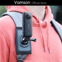 Vamson Clip per zaino rotante da 360 gradi per Insta 360 X3 Supporto per morsetto per spalla petto per Insta360 One X2 X3 Dji Action 3 GoPro 11