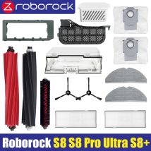 Kompatibel für Roborock S8 / S8 Plus Ersatz Ersatzteile Roller Hauptseite Pinsel Hepa-Filter Mopp Tuch Staubbeutel Zubehör