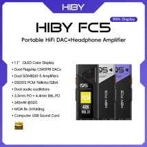 HiBy FC5 HiFi USB DAC Amplificatore per Cuffie con Doppio DAC Flagship CS43198 e Doppio Amplificatore SGM8261-5, DSD512 PCM 768kHz/32bit MQA 8x 245mW