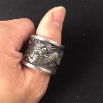 Dominierenden Göttlichen Biest Kylin Ring Für Männer Schmuck Trendy Relief Tier Muster Ring Männlichen Zeigefinger Zubehör Offene Größe