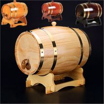 3L Bierbrauer Fass Vintage Holz Eiche Holz Weinfass für Whiskey Rum Port dekoratives Fass Restaurant Display