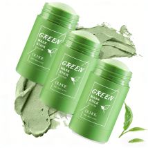 1-5 Pezzi Maschera Viso in Stick all'Argilla di Tè Verde per Acne e Punti Neri, Estratto di Tè Verde, Pulizia dei Pori