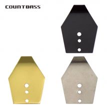 COUNTBASS 50 Stück Edelstahl/Schwarz/Gold Schwimm-Jig-Klingen, Chatterbait-Klingen, Shakee-Klingen, Schwimm-Jig-Tänzerin