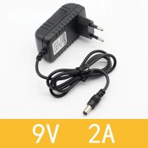 1 PZ di Alta qualità AC/DC 9 V 2A Adattatore di Alimentazione Switching Polarità Inversa Negativa Fuori spina UE 5.5mm x 2.1mm-2.5mm