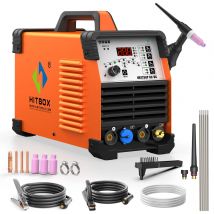 HITBOX 200A 6 en 1 HF TIG AC/DC máquina de soldadura de aluminio MMA ARC Argon soldador de pulso Digital preciso inoxidable 2T/4T HBT250P 220V