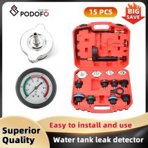 Podofo 15PCs serbatoio dell'acqua rilevatore di perdite manometro pressione di prova radiatore per Auto Tester di perdite di pressione Set di strumenti sistema di raffreddamento automatico