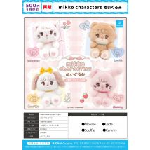 Qualia Original capsule toys cute kawaii mikko characters stuffed toy big eyes pets bunny bear kitten fluffy bow pendant figures