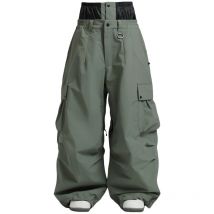 GSOU SNOW Pantaloni da snowboard super larghi da uomo Abbigliamento sportivo antivento impermeabile Pantaloni da sci larghi isolati per la stagione fredda