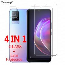 For Vivo V21 Glass Tempered Glass for Vivo V21 5G V21e 5GGlass Transparent Phone Screen Film Lens Camera Protector Film