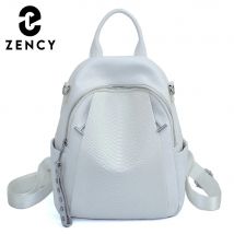 Zency Echtem Leder Rucksack Für Frauen Mode Alligator Niet Hohe Qualität Satchel Weibliche Schulter