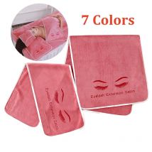 Wieder verwendbare Wimpern verlängerung Salon Handtuch für gepfropfte Wimpern weiche Turban Haar kappe Spa Kissen Handtuch Wimpern Zubehör Make-up-Tools