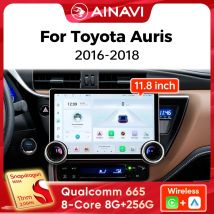Ainavi 11,8 pulgadas Radio del coche para Toyota Auris 2016 2017 2018 Corolla E180 reproductor Multimedia inalámbrico Carplay estéreo 2 Din