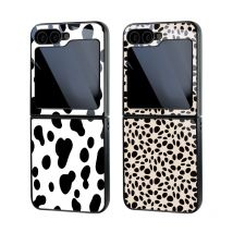 White Black Spot Dog Phone Case For Samsung Galaxy Z Flip7 3 5G Flip 3 5 6 4 Dalmatian Cute Animal Silicone Cover Cartoon Bumper