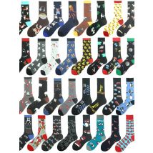 Menfashion Cartoon Socks Animal Car Printing Casual Happy Funny Hip Hop Harajuku Hip Hop Skateboard Socks Christmas Gift