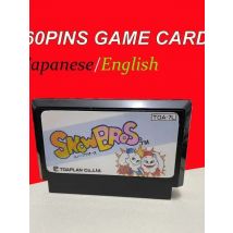 Snow Brothers 60 Pins Japan/English Version Game Cartridge Black Shell for 8 Bit 60pin Game Consoles