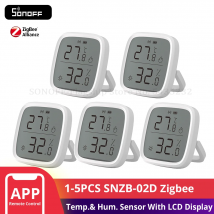 1-5 sztuk SONOFF SNZB-02D Zigbee czujnik temperatury i wilgotności z wyświetlaczem LCD moduł monitorowania inteligentnego domu dla Alexa Google Home