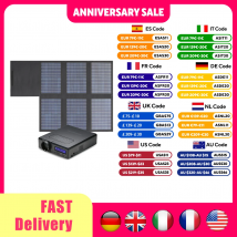 ALLPOWERS Solar Powerbank 41600mAh 200W Powerstation portatile con pannello solare 60W, DC, USB, uscita USB-C per laptop da campeggio Iphone