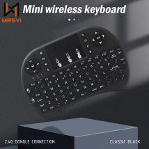 MRSVI I8 2.4G Mini Bezprzewodowa Klawiatura Klasyczna Czarna Mysz Powietrzna Pilot Z Touchpadem do Android TV Box PC Smart TV