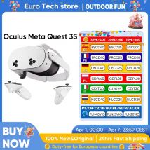 Oculus Meta Quest 3S Original, 8GB+128GB, Alta Definición, Transmisión de Color Completo, 1832x1920 Píxeles, Batería de 2.5 Horas con 4324 mAh
