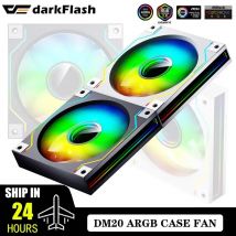 Darkflash DM20 RGB-LÜFTER 120 mm PC-Computergehäuselüfter Luftkühler PWM 12 cm weißer CPU-Wasserkühler Silent ARGB-Lüfter Kühlung Ventilador
