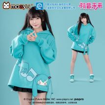 Moeyu Hatsune Miku Kapuzenjacken, Sweatshirt für Männer und Frauen, T-Shirt, Anime Vocaloid Cosplay Kostüm, lässiger Kapuzenpullover, Ita-Kleidung
