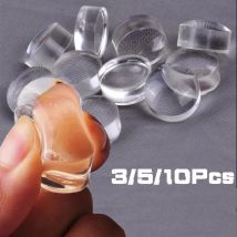 3/5/10 pezzi in silicone nail art stamper teste di ricambio 2.8 cm modello di trasferimento piastra timbro per unghie timbro trasparente stamping strumenti per manicure fai da te