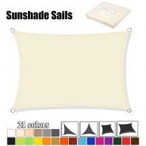 Vela de sombra, refugio de jardín impermeable, toldo de protección solar con bloqueo UV del 95%, dosel para patio, jardín, patio, patio trasero, piscina de camping