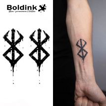 Boldink Shadow Sigil Temporary Tattoo,Lasts To 15 Days New Technology Magic Waterproof Semi Permanent Sticker.