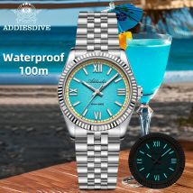 ADDIESDIVE NEW VH31 Quartz Watches For Men Sapphire Glass Waterproof Simple Dial Dress Stainless Steel Man Watch Luminous AD2535