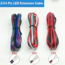 Cavo flessibile a 2 pin 3 pin 4 pin 20awg 22awg Cavo di prolunga LED Filo saldato in rame stagnato per luci di striscia LED RGB 3528 5050