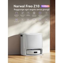 NARWAL Freo Z10 Robot Aspirapolvere e Mocio con Sistema Anti-Groviglio, Aspirazione 15000Pa, Lavaggio e Asciugatura Mocio, Svuot