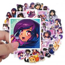 50PCS Game Aphmau Cartoon Stickers Creativity DIY Phone Laptop Luggage Skateboard Graffiti Decals Fun for Kids Gifts
