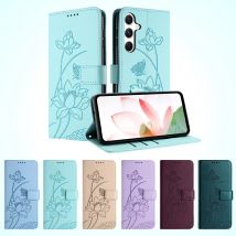 Blume Leder Brieftasche Fall Buch Für Samsung Galaxy A51 A12 A22 A32 A52 A72 A13 A33 A53 A73 A14 A24 A34 A54 A15 A25 A35 A55 Abdeckung