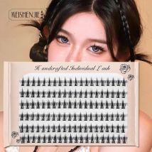 Einzelne Wimpern, 6-reihig, DIY-Cluster, natürlich, lang, Manga, falsche Wimpern, Verlängerung, Make-up-Werkzeug, einzelne Wimpern, Maquillaje Cils