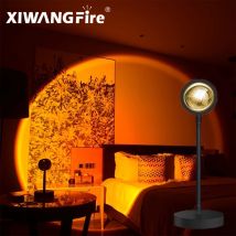 USB Sunset Lamp Sunset Projector Mood Light Living Room Bedroom Night Light Room Decor Bar Atmosphere Photography Background