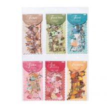 JIANWU Handmade Party Series Vintage Festival Hollow Landscape Material Collage Scrapbook Sticker Creative Journal Stationery