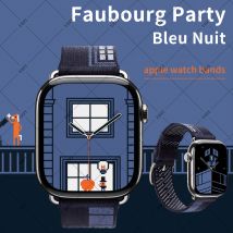 2025 New Faubourg Party Bleu Nuit Band For Apple Watch Series 11 10 9 8 7 6 5 Se 3 Iwatch Ultra 3 2 Strap 49mm 46mm 45mm 44mm
