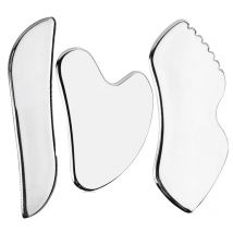 Gesichts Edelstahl Schaber Massage Gua Sha Werkzeug Facelift Anti-Aging Hautstraffung Kühlung Metall Kontur Reduzieren Schwellungen
