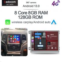 IPS Carplay 2Din Android 13 Autoradio Per Dodge Challenger Caricatore Durango RAM 1500 2500 JEEP Grand Cherokee stereo 4G LTE GPS