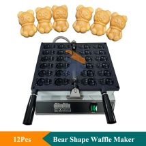 Antihaft-Waffelmaschine, Snack-Ausrüstung, Bärenform, Waffeleisen, elektrische Bärenbrot-Backmaschine für Lebensmittelgeschäft