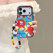 Japanese Cartoon Hellokitty Phone Case For iPhone 17 Pro 16 15 14 Pro Max Protective Cover Shockproof Cute Cases with Chain Fund