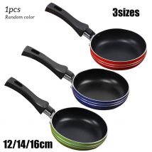 12cm/14cm/16cm Mini patelnia nieprzywierająca stalowa patelnia garnek rondel losowy kolor do naczyń