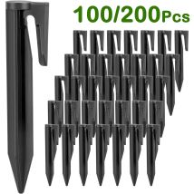 100/200Pcs pioli per tosaerba da giardino pioli da terra in plastica rispettosi dell'ambiente per accessori per cavi di confine per tosaerba robotizzati