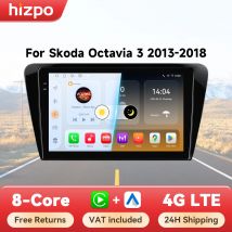 Hizpo 2 din Android Auto Radio Für SKODA Octavia 3 A7 2013-2018 Carplay 4G Auto Multimedia GPS Autoradio QLED Bildschirm 360 Kamera