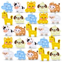 7/21PCS Für Kinder Erwachsene Neue Tier Schafe Katze Hunde Pop Zappeln Spielzeug Push Blase Poppers Sensorischen stress Relief Spielzeug Party Gefälligkeiten